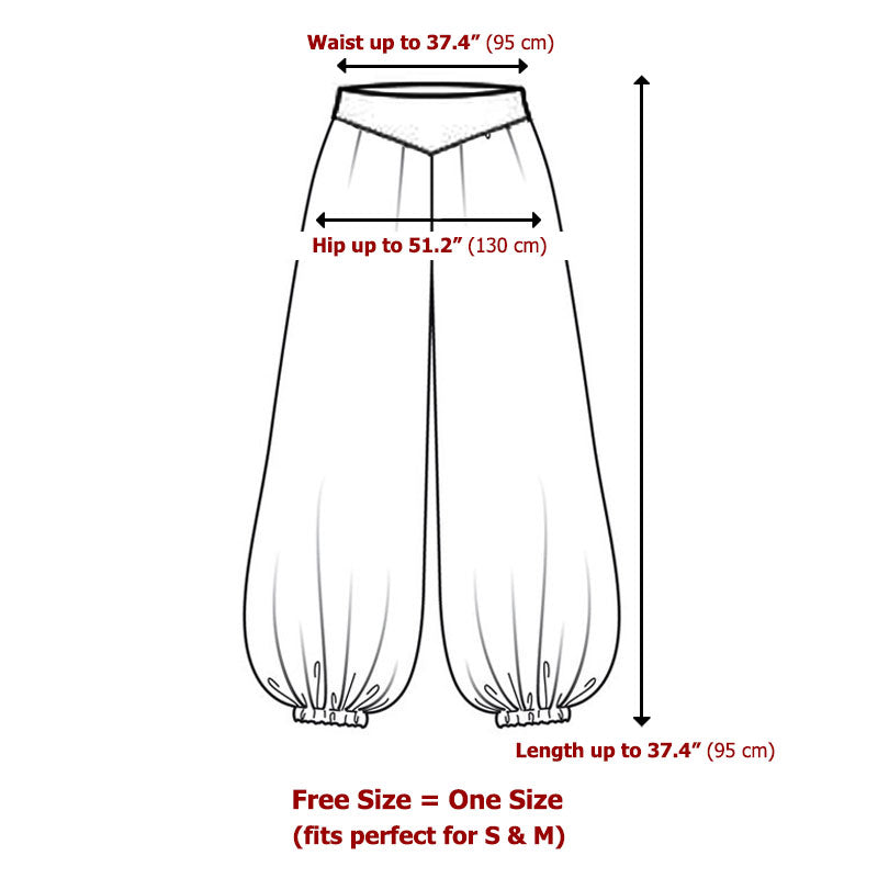Size Chart Thai harem yoga pants