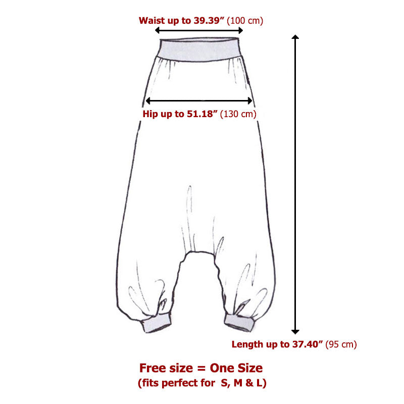 Women’s Drop Crotch Patchwork Harem Pants Joy of Colors