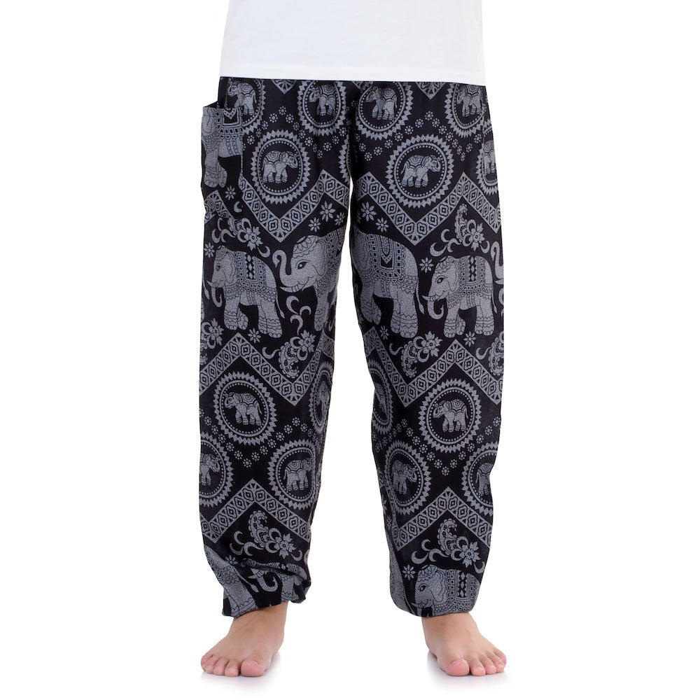 Men Elephant Harem Pants Black Chang – My Thai Pants