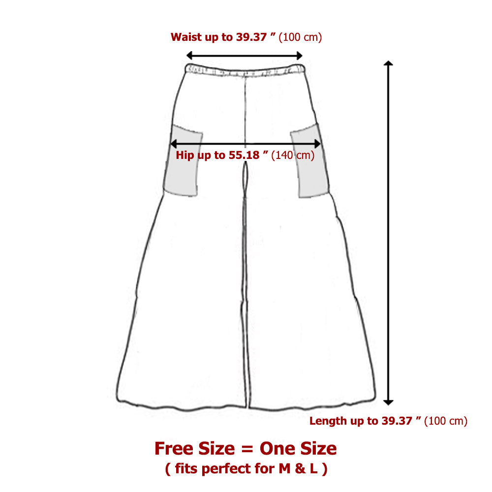 Size Chart Hippie Patchwork Boho Pants