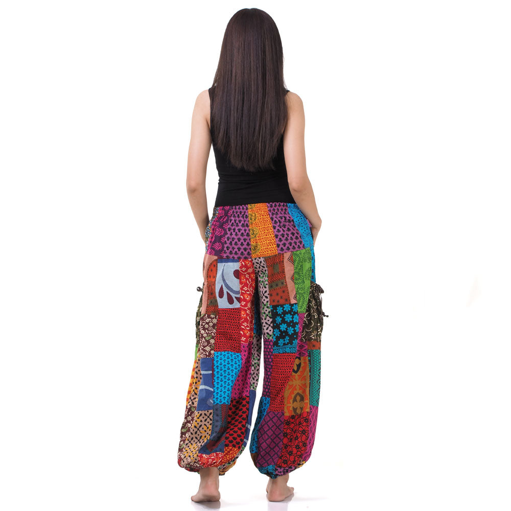 Damen Boho Patchwork Haremshose Flow of Colors