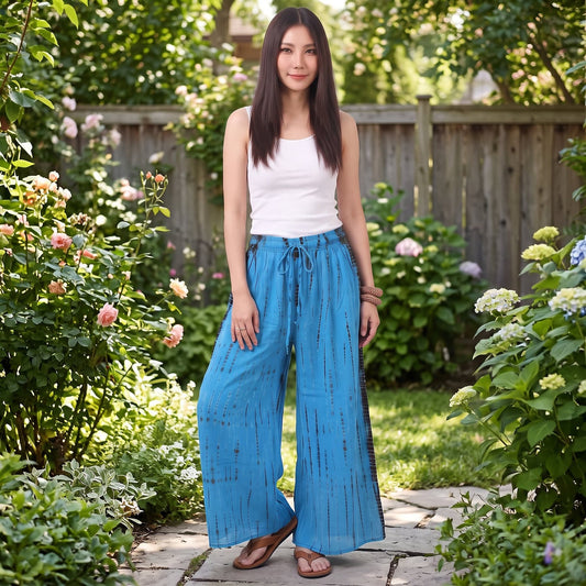 Ocean Breeze Palazzo Pants Tie Dye Hippie Style