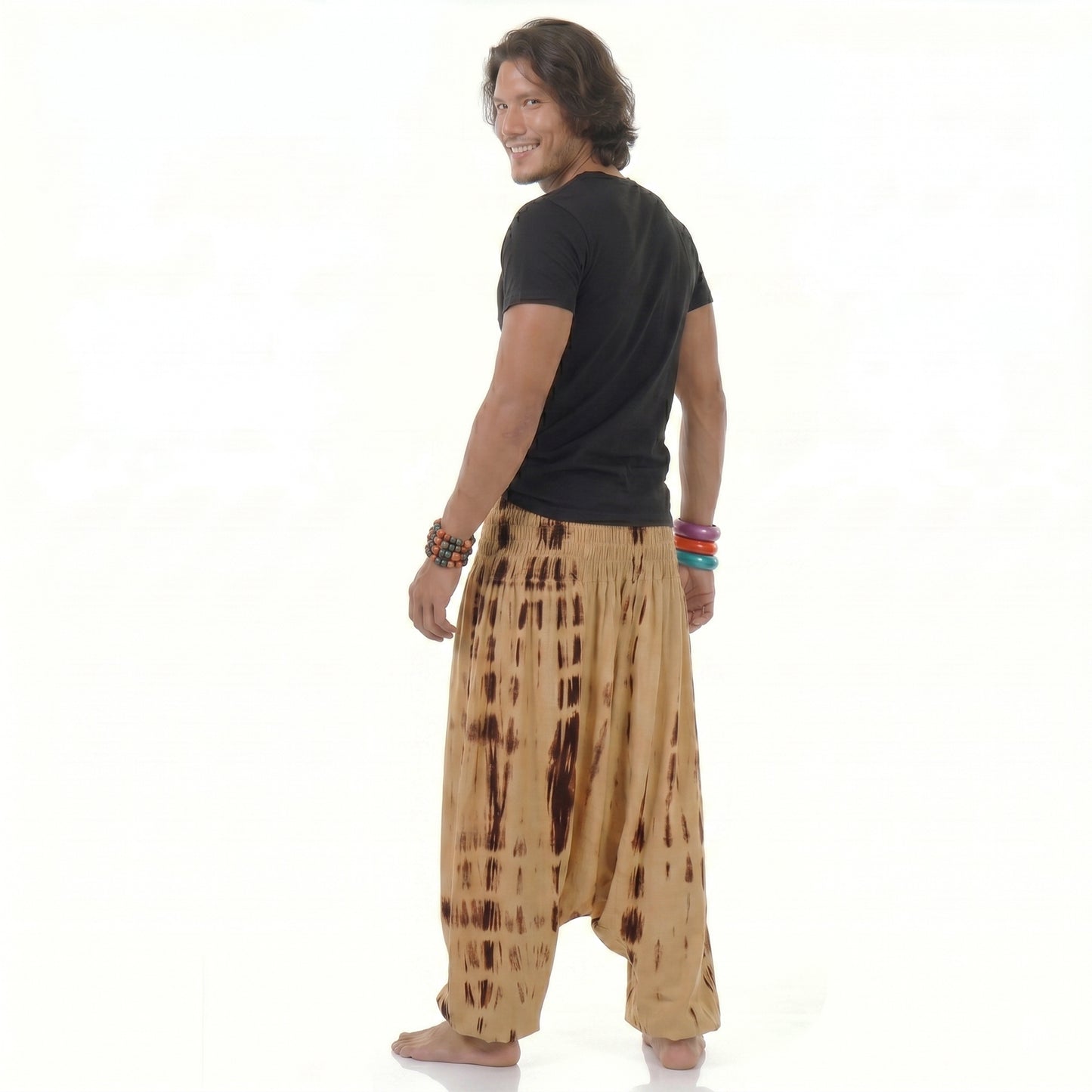 Sandy Oasis Herren Batik Drop Crotch Haremshose