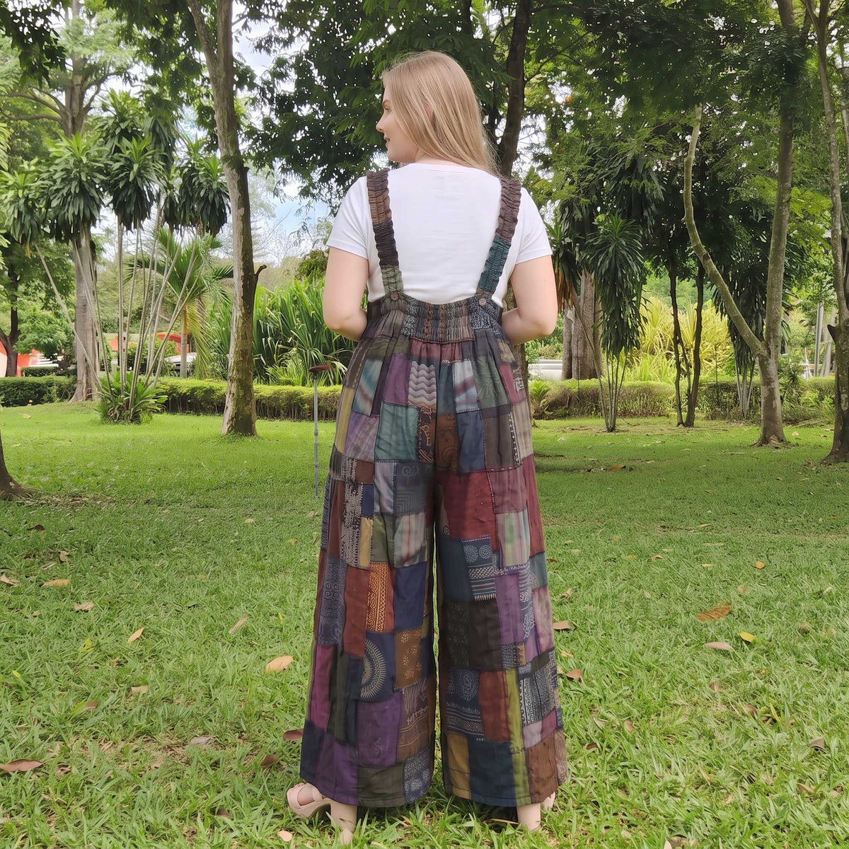 Plus Size Midnight Black Patchwork Jumpsuit Overall
