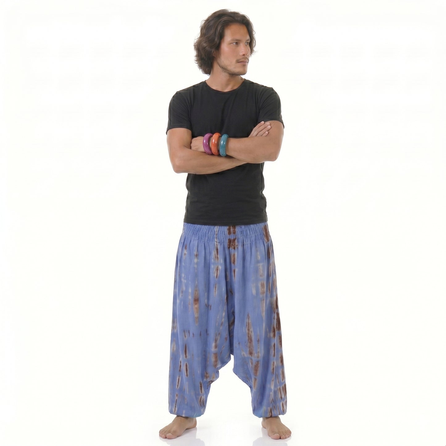 Ocean Breeze Herren Batik Drop Crotch Haremshose