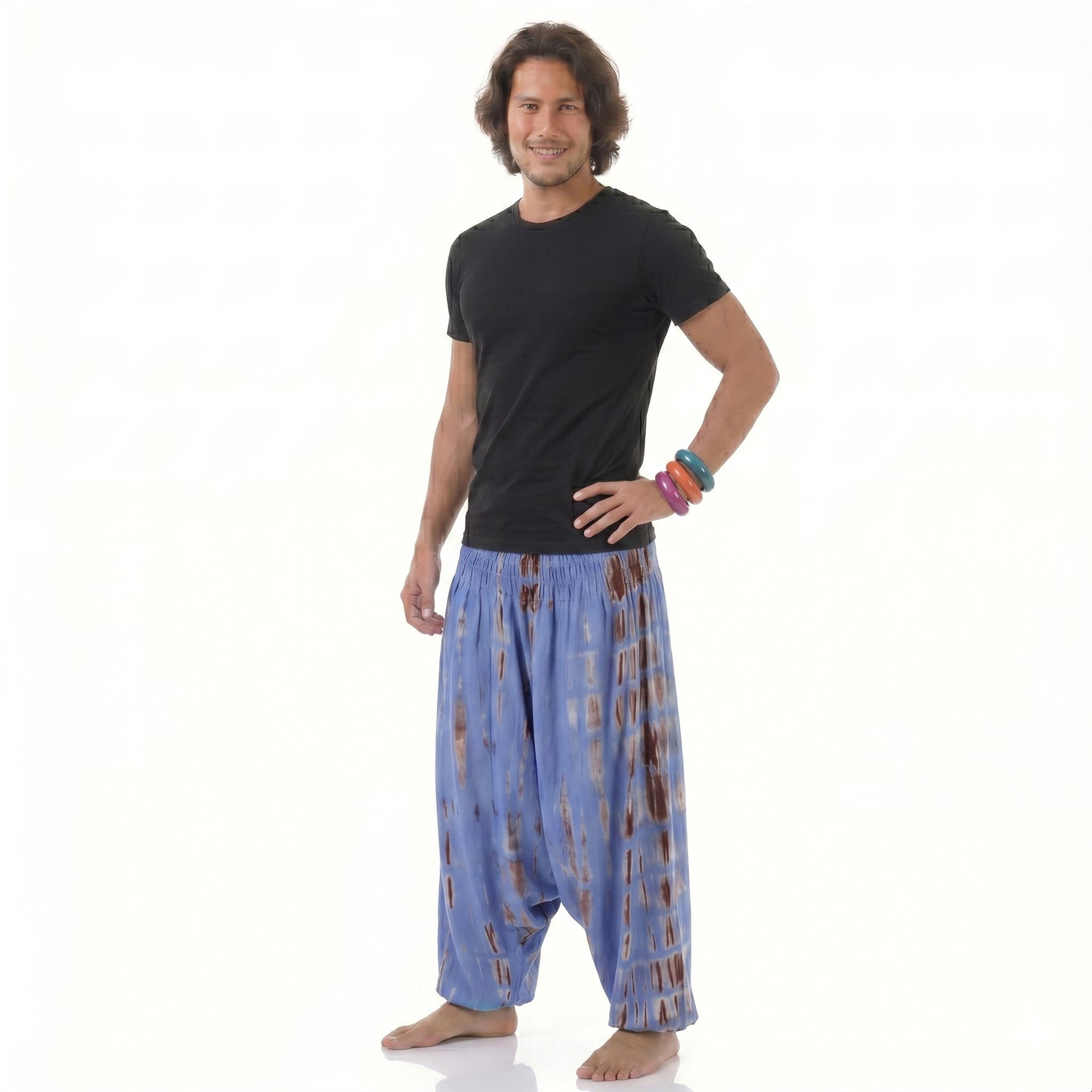 Ocean Breeze Herren Batik Drop Crotch Haremshose