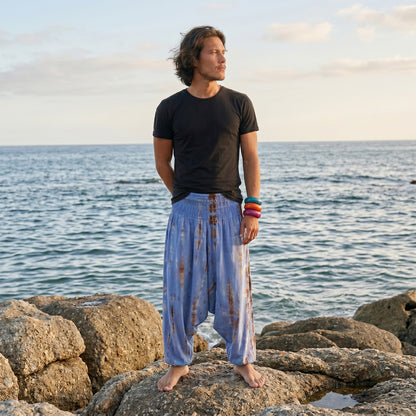 Ocean Breeze Herren Batik Drop Crotch Haremshose