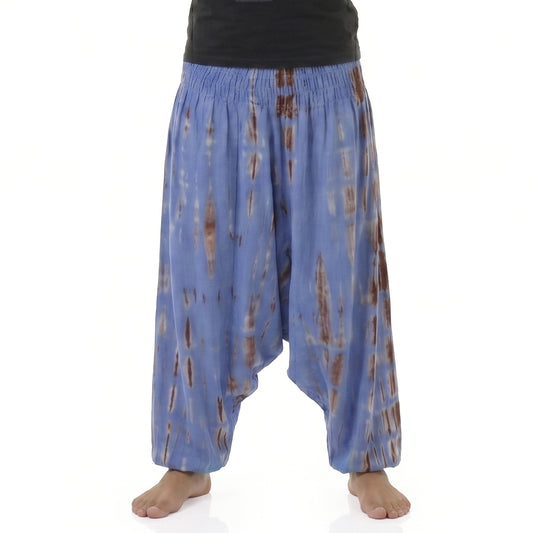Ocean Breeze Men's Tie Dye Drop Crotch Harem Pants
