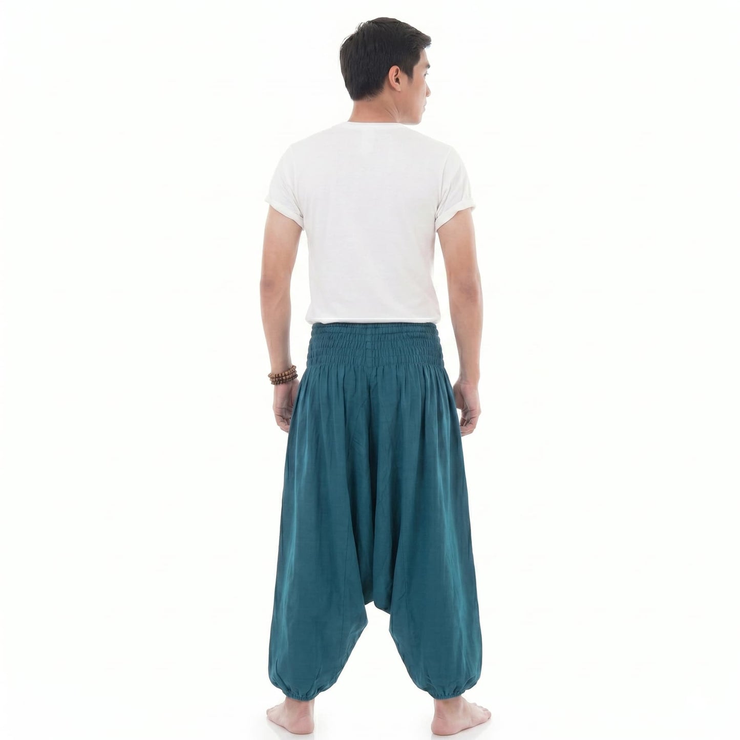 Men's Drop Crotch Harem Pants Turquoise Tranquility