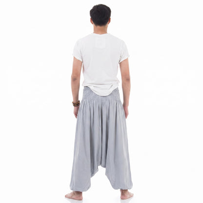 Elephant Gray Men's Drop Crotch Harem Pants