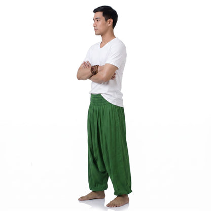 Forest Green Men's Drop Crotch Harem Pants