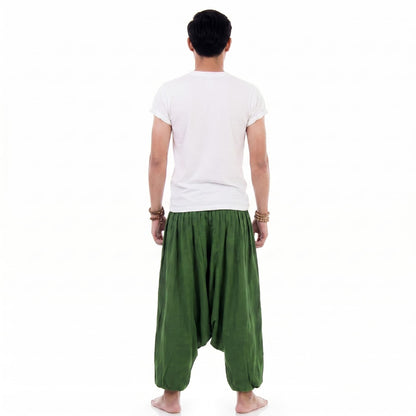 Forest Green Men's Drop Crotch Harem Pants