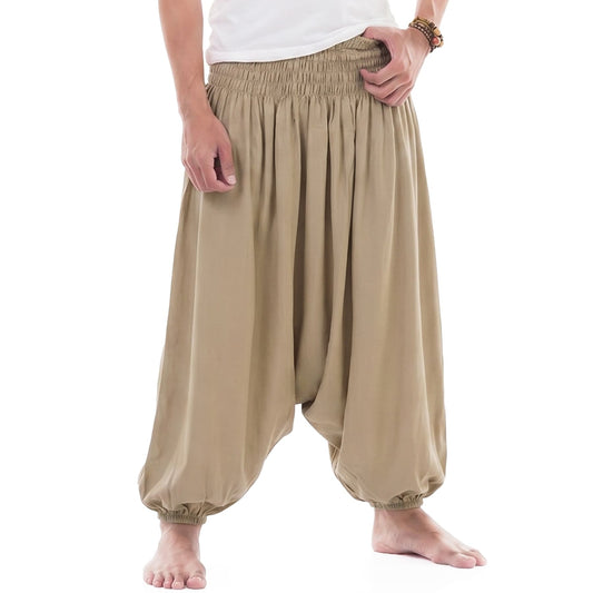 Golden Sands Men's Drop Crotch Harem Pants