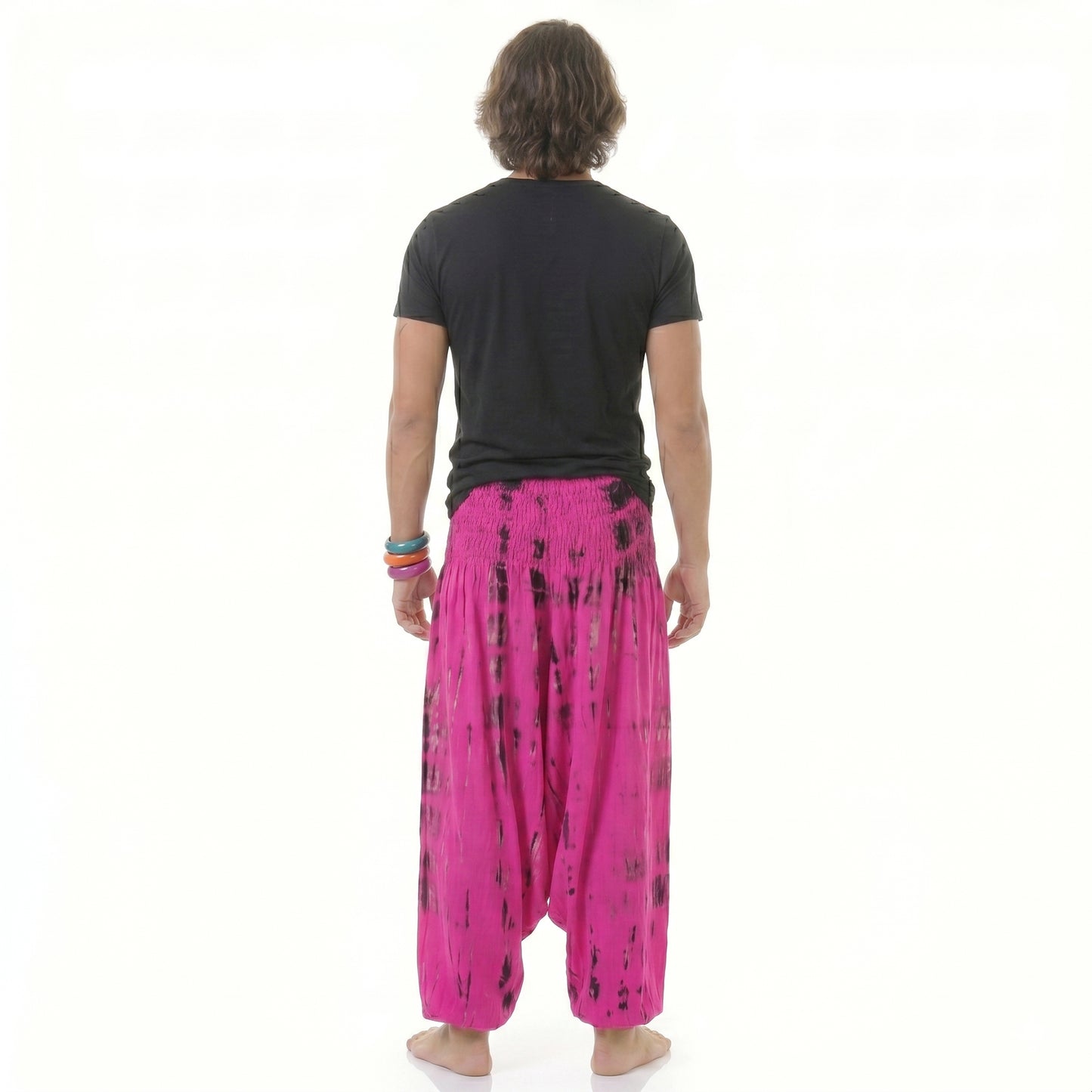Herren Lotus Bloom Batik Drop Crotch Haremshose