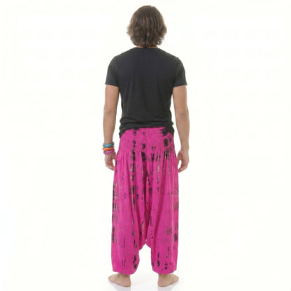 Herren Lotus Bloom Batik Drop Crotch Haremshose