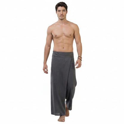 Herren Thai Fisherman Pants Elefanten Grau