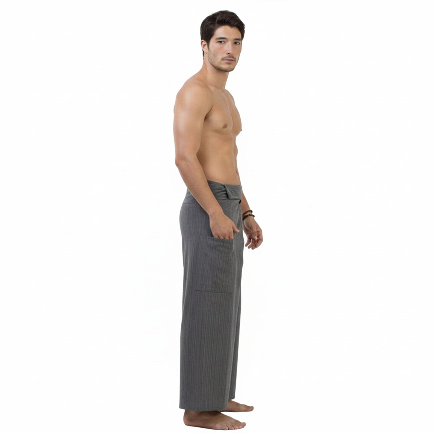 Herren Thai Fisherman Pants Elefanten Grau