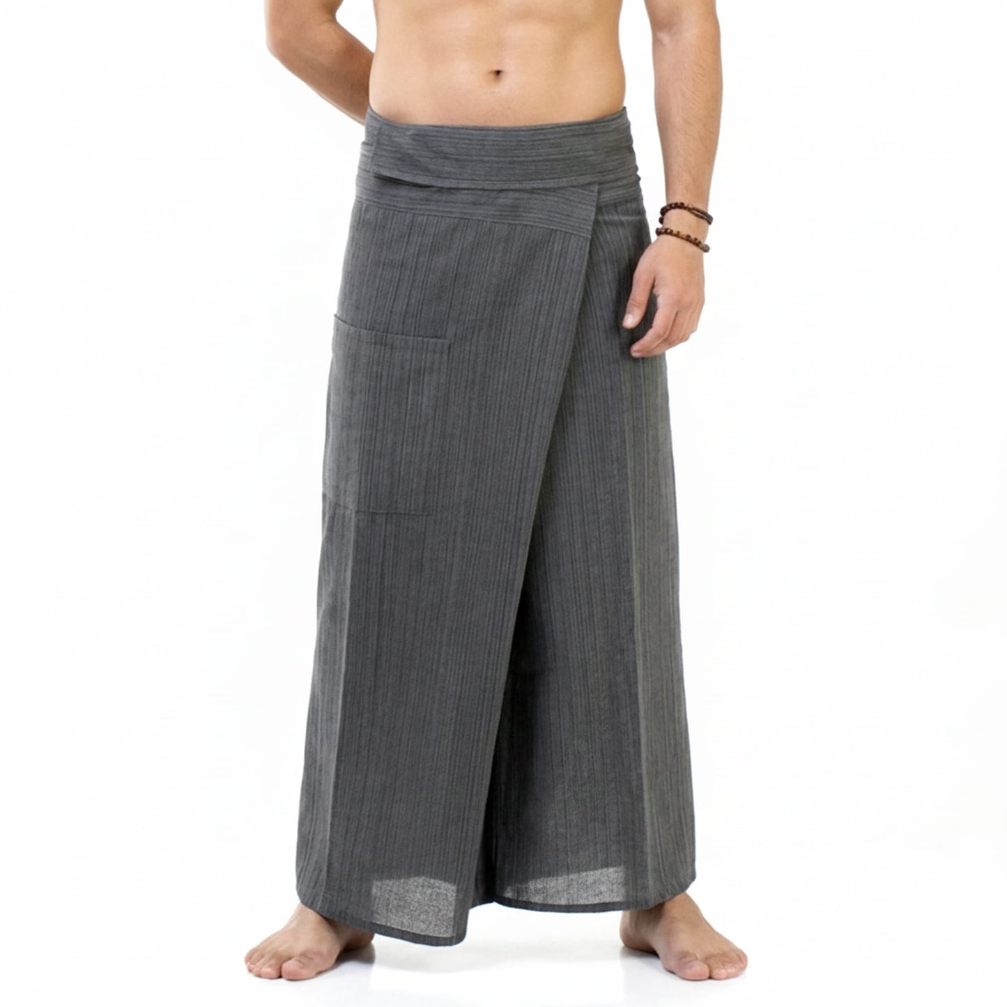 Herren Thai Fisherman Pants Elefanten Grau