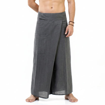Herren Thai Fisherman Pants Elefanten Grau