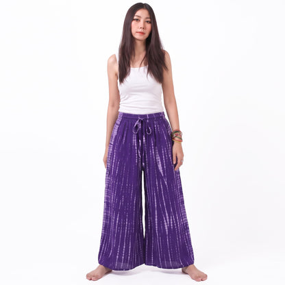 Tie Dye Hippie Palazzo Pants Purple Serenity