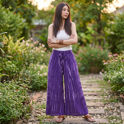 Tie Dye Hippie Palazzo Pants Purple Serenity