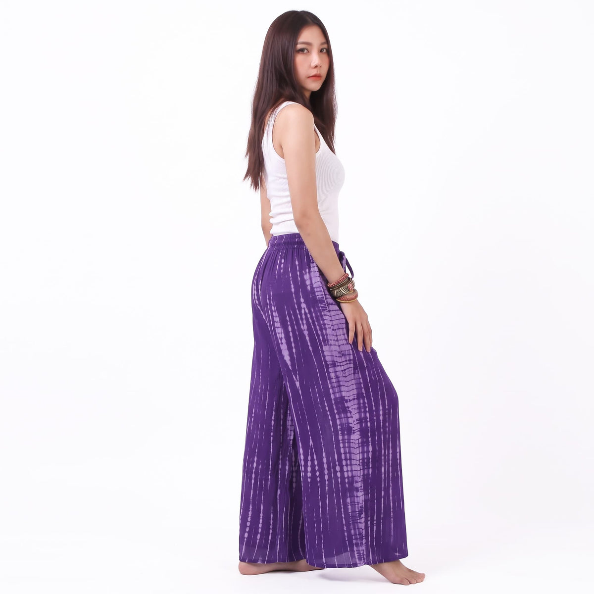 Tie Dye Hippie Palazzo Pants Purple Serenity