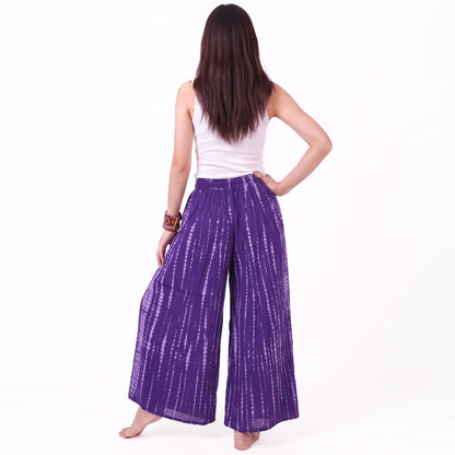 Tie Dye Hippie Palazzo Pants Purple Serenity