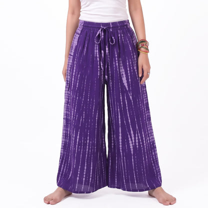 Tie Dye Hippie Palazzo Pants Purple Serenity