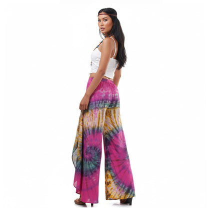 Weite Hippie Batik Schlaghose Pink Paradise