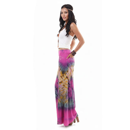 Weite Hippie Batik Schlaghose Pink Paradise